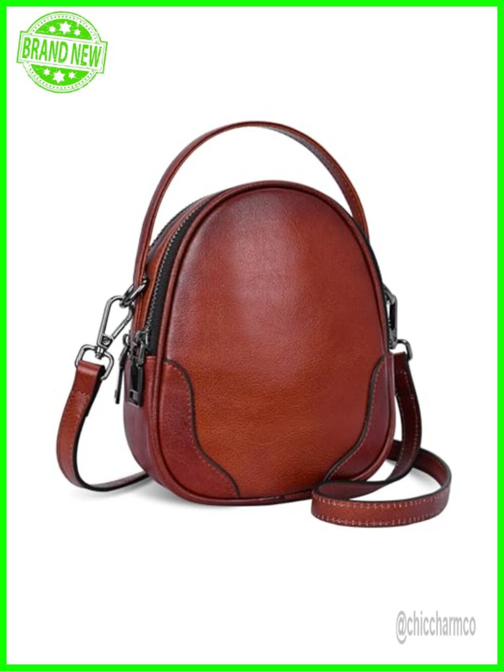 Genuine Leather Small Crossbody Bag RFID Card Slots Mini Shoulder Purse
